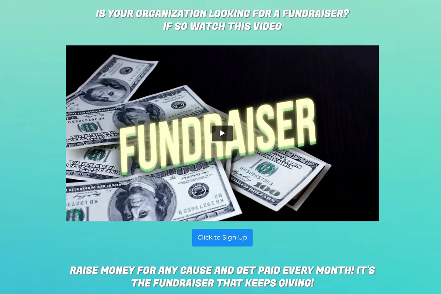Save Club Looking for a Fundraiser