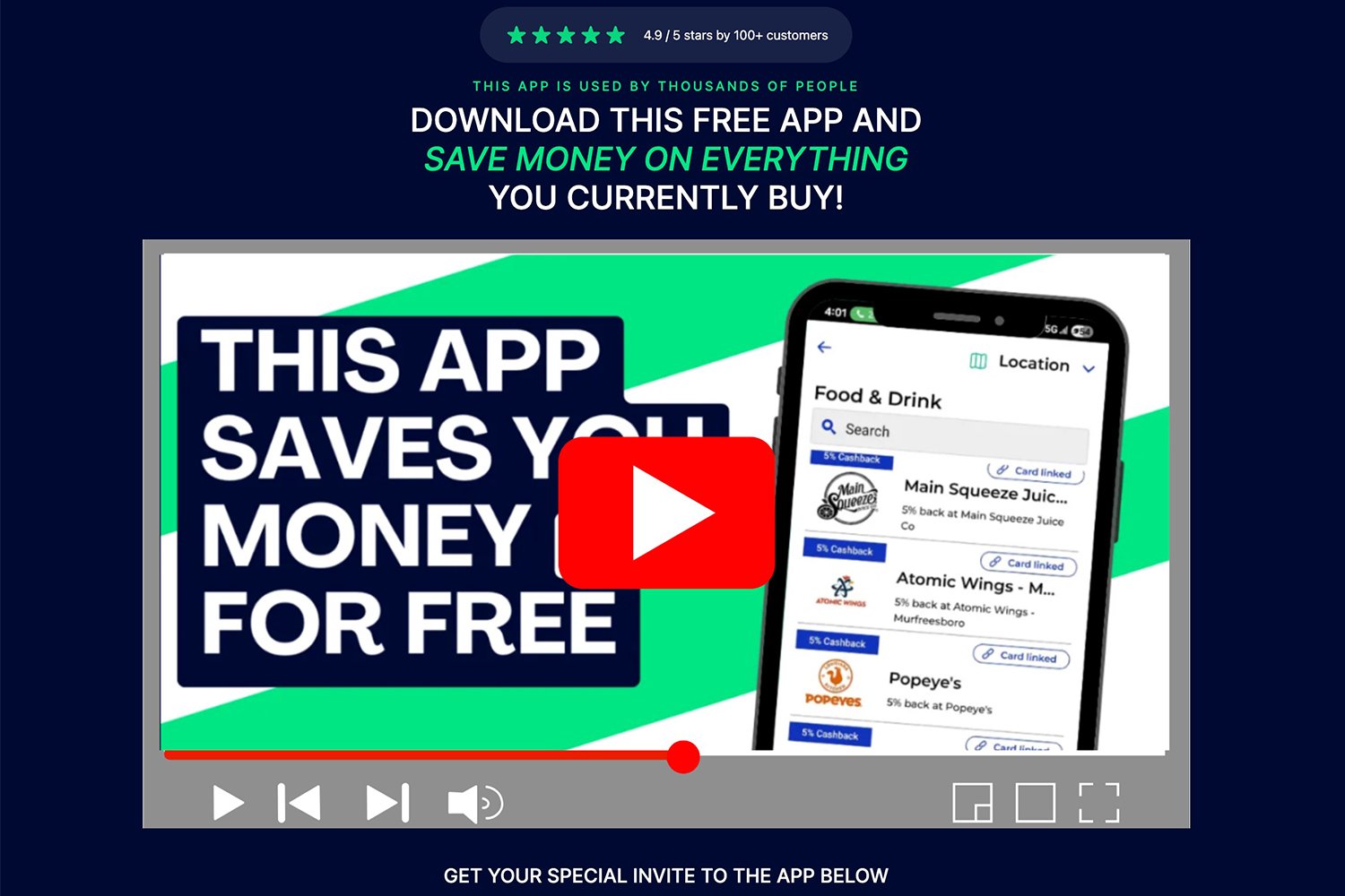 Save Club App for Customers