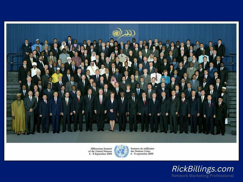 The 189 Heads of State at the United Nation in September 2000. Photographer_ Rick Billings