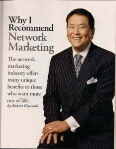 why robert kiyosaki recommends network marketing